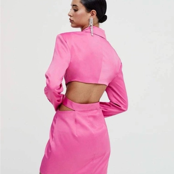 For Love And Lemons Fuchsia Satin Blazer Dress- XS- worn once! - Picture 7 of 16